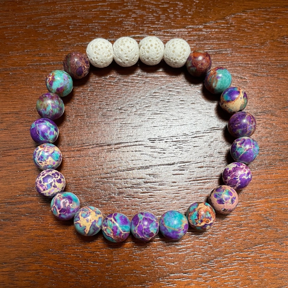 🆕 Galaxy Sea Sediment Jasper Diffuser Bracelet
